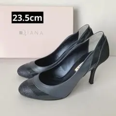 美品♡ DIANA ダイアナ 名品 美脚 パンプス 上品 ネイビー 23.5