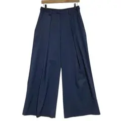 ZARA ザラ　ワンタックガウチョパンツ　ネイビー　XS