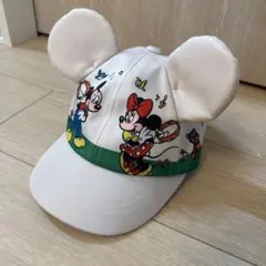 新品 リトシー ディズニー ミッキー ミニー キャップ 52cm 耳付き 白のサムネイル