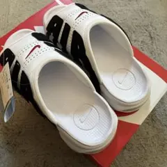 NIKE AIR MORE UPTEMPO SLIDE ホワイト ブラック