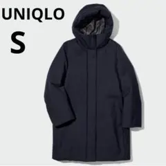 ユニクロ レディース ハイブリッド ダウンコート 撥水 ダークネイビー Sサイズ