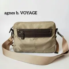 《アウトレット》 アニエスベー ナイロン×レザー ショルダーバッグ