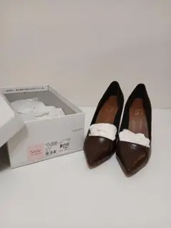 Style ダークブラウン ポインテッドトゥ ハイヒール 22.5cm