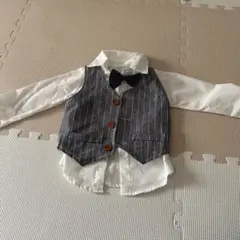 セレモニースーツ グレー ストライプ柄