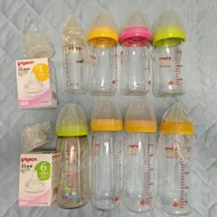 ピジョン 哺乳瓶 8本セット 240ml、160ml、100ml ガラス