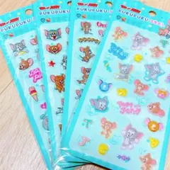 トムとジェリー シール 4枚セット　ぷくぷくシール