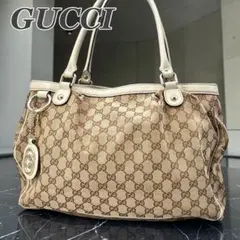 OLD GUCCI スカーレット トートバッグ ハンドバッグ gg シマ - メルカリ