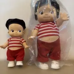 Kewpie キューピー 人形 2体セット 赤白ボーダー