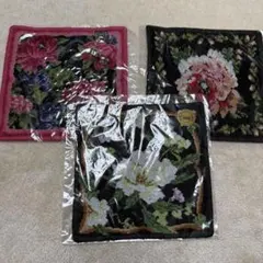 FEILER 花柄刺繍ハンカチ 3枚セット