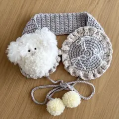 No.71111 白いモフモフくんのイヤーマフ