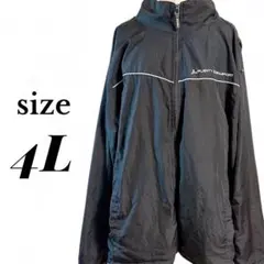 ブラック ジャージジャケット 4L