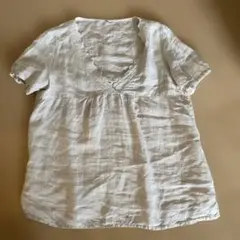 無印良品　麻ブラウス