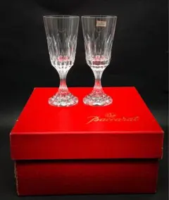希少品 バカラ Baccarat ワイングラス ペア クリスタルガラス 箱付