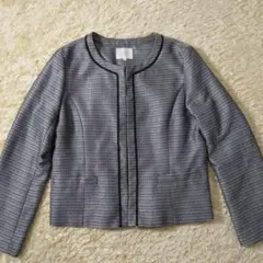 ママスーツ✨️grove　ジャケット　ノーカラー　ツイード　L