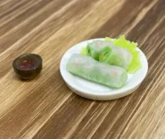 ミニチュアフード エビ生春巻き
