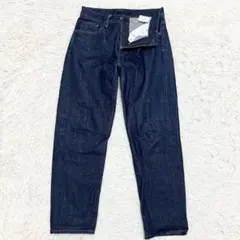 美品✨ユニクロ レギュラーフィットジーンズテーパード ストレート カイハラ 濃紺