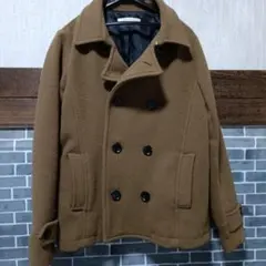 メンズアウター　Confirm ブラウン ピーコート L