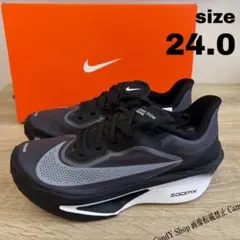 W ZOOM FLY 6 ズームフライ6 ランニングシューズ ブラック 24.0