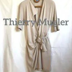 ThierryMugler◆vintage◆半袖ワンピース◆膝丈◆飾りベルト付のサムネイル