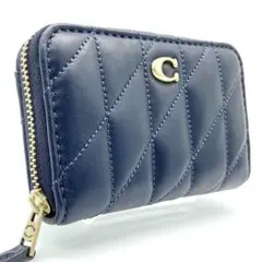 【極美品】 COACH スモール ジップ アラウンド コインケース キルティング