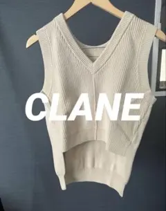 【美品CLANE DOUBLE FACE NO SLEEVE KNIT TOPSのサムネイル