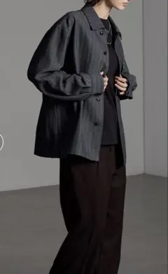 CIYOT-シヨウト-ウールライクファブリックルーズセットアップ