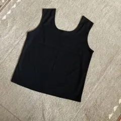 ★新品リブタンクトップ ブラック 3Lサイズのサムネイル