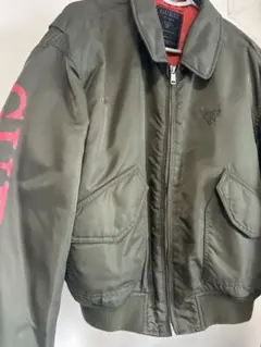 GUESS MA-1ジャケット オリーブグリーン
