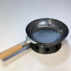 エンボス加工　鉄製　中華鍋＆受け台セット　約30cmのサムネイル