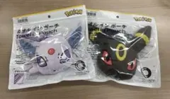 《ポケモン》ファミマ　タオルインポーチ　エーフィ&ブラッキー