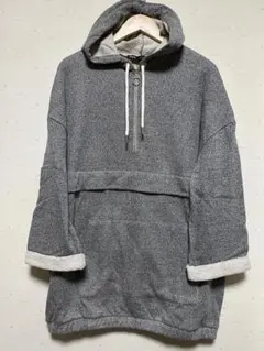 zara パーカー　トレーナー　ハーフジップ　グレー