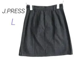 J.PRESS オンワード樫山【L】デニム 膝丈ラップスカート