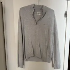 Abercrombie & Fitch グレー ジップアップセーター