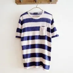 URBAN RESEARCH リネン100% ボーダーニット (半袖)のサムネイル