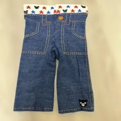 ダブルビー　デニムパンツ 星柄ウエストバンド フリーサイズ