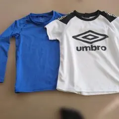umbro白Tシャツ130cm アンダーシャツ青120cm 2枚セットのサムネイル