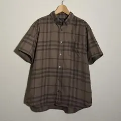【美品】BURBERRY LONDON 半袖シャツ チェック ブラウン LLのサムネイル