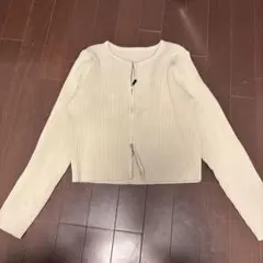 ダブルジップリブカーディガン　美品