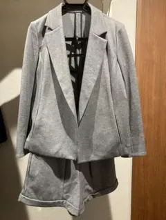 グレー ショートパンツ セットアップ