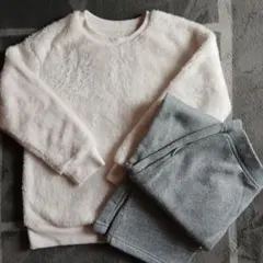 ユニクロ　ファーリーフリースセットルームウェア・パジャマM１度使用美品です