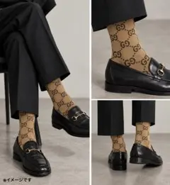 GUCCI GGロゴ ソックス ブラウン ミケーレ アーカイブ