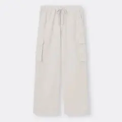 【お値下！】GU コーデュロイパラシュートパンツ ナチュラル