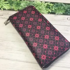 【希少】コーチ紺赤紫コンビシグネチャー長財布