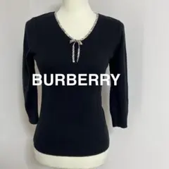 BURBERRY ブルーレーベルノバチェックリボン五分袖七分袖綿ニットのサムネイル