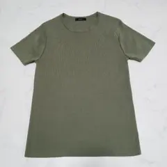 美品　allureville オリーブグリーン　コットンシルクTのサムネイル