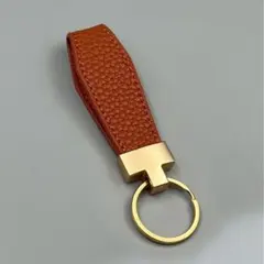 選べる4色！大人カラー PUストラップキーホルダー フェイクレザー 男女兼用