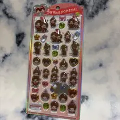 ぽ*ょ様 モンチッチ うるちゅる POP SEAL シール　赤