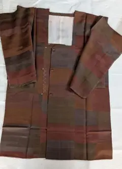 ★新品未着用★道行コート ボタン しつけあり 唐茶 栗皮茶 胡桃色 海松茶 媚茶