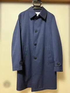 ネイビー ステンカラーコート