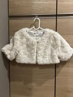 【美品】 H&M アイボリー ファージャケット 6-8Y